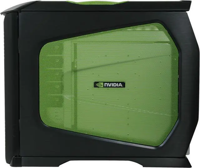 Alt view image 12 of 14 - Cooler Master Stacker 830 NVIDIA Edition NV-830-KKN4-GP Black ( Green Mesh) Aluminum ATX Full Tower Computer Case