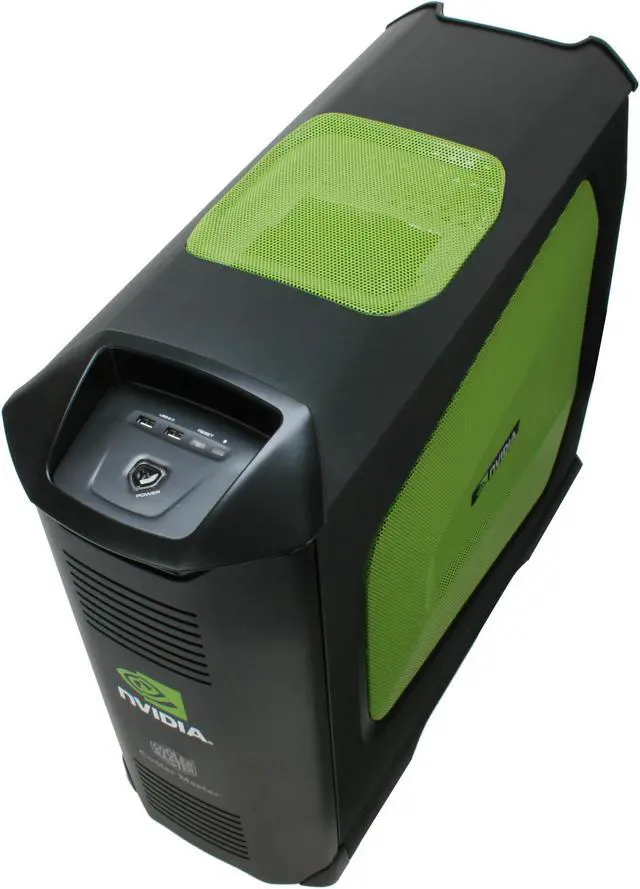 Alt view image 11 of 14 - Cooler Master Stacker 830 NVIDIA Edition NV-830-KKN4-GP Black ( Green Mesh) Aluminum ATX Full Tower Computer Case