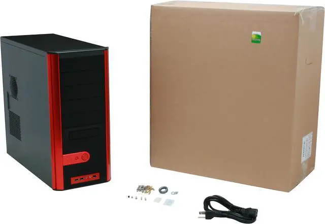 Alt view image 11 of 11 - Cooler Master Centurion 5 red version FR-T05-URI-GP Black / Red Aluminum Bezel , SECC Chassis ATX Mid Tower Computer Case with AC connector 430W Power Supply