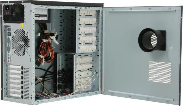 Alt view image 10 of 11 - Cooler Master Centurion 5 red version FR-T05-URI-GP Black / Red Aluminum Bezel , SECC Chassis ATX Mid Tower Computer Case with AC connector 430W Power Supply