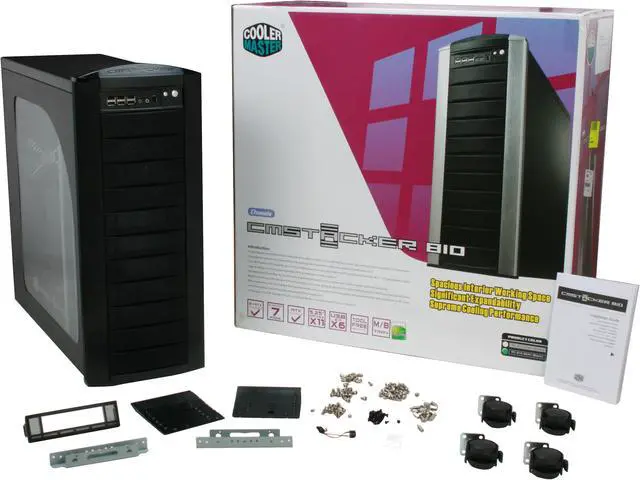Alt view image 12 of 12 - Cooler Master Stacker 810 RC-810-KWN1-GP Black Aluminum Bezel, SECC Chassis ATX Full Tower Computer Case
