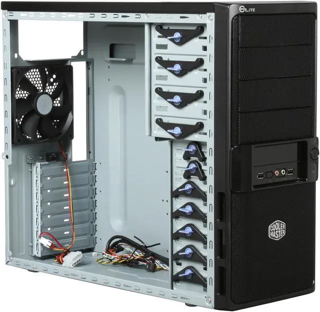 Alt view image 7 of 9 - Cooler Master ELITE 335 RC-335-KKN1-GP Black SECC Steel ATX Mid Tower Computer Case
