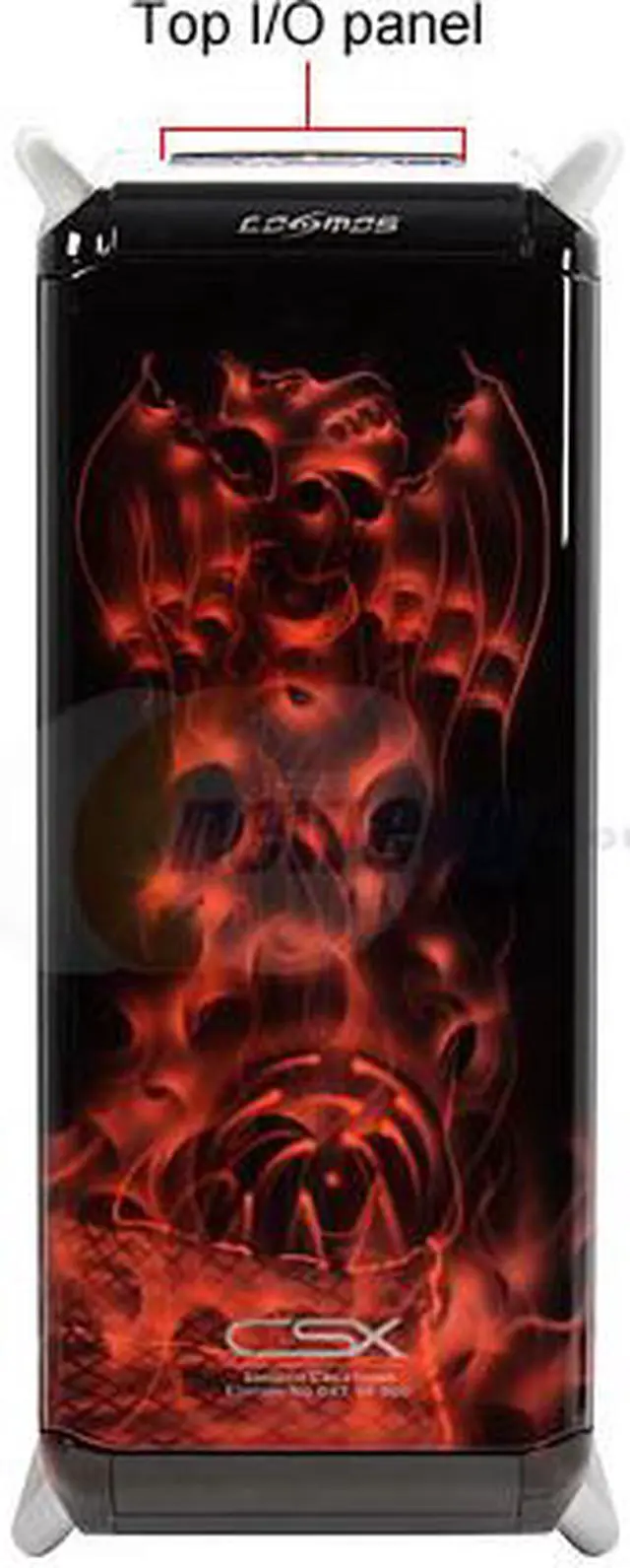 Alt view image 2 of 13 - Cooler Master COSMOS CX-1000DRGN-01-GP Black/ Red Aluminum / Steel ATX Full Tower CSX Limited Edition Red Dragon Computer Case