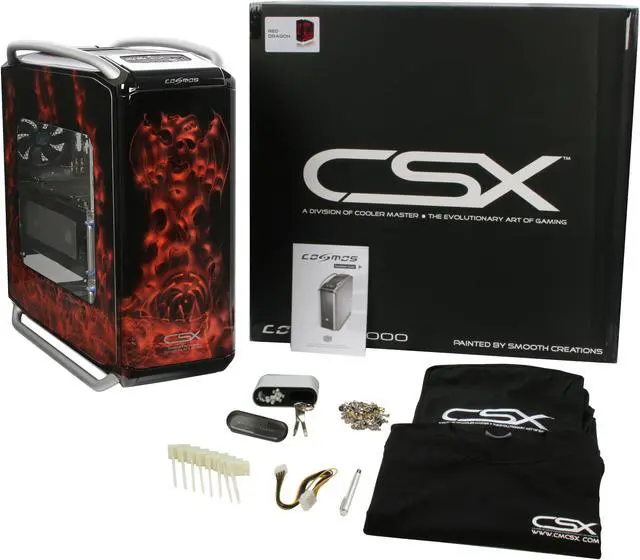 Alt view image 13 of 13 - Cooler Master COSMOS CX-1000DRGN-01-GP Black/ Red Aluminum / Steel ATX Full Tower CSX Limited Edition Red Dragon Computer Case