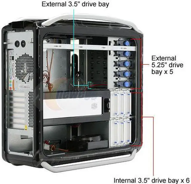 Alt view image 7 of 13 - Cooler Master COSMOS CX-1000FLNG-01-GP Color Aluminum / Steel ATX Full Tower CSX Limited Edition Fallen Angel Computer Case