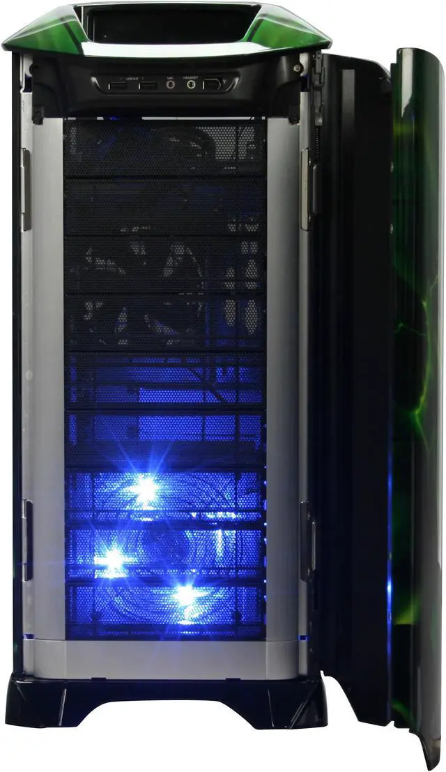 Alt view image 4 of 14 - Cooler Master Stacker 830 CX-830DRGN-01-GP Color Aluminum ATX Full Tower CSX Limited Edition Green Dragon Computer Case