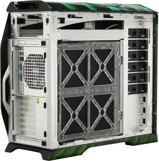 Alt view image 7 of 14 - Cooler Master Stacker 830 CX-830DRGN-01-GP Color Aluminum ATX Full Tower CSX Limited Edition Green Dragon Computer Case