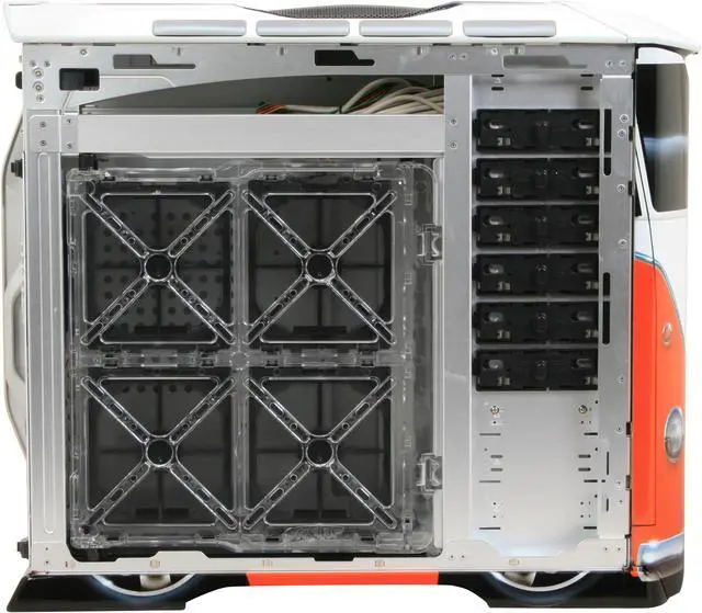 Alt view image 8 of 14 - Cooler Master Stacker 830 CX-830SGWO-01-GP Color Aluminum ATX Full Tower CSX Limited Edition Shag Wagon Orange Computer Case