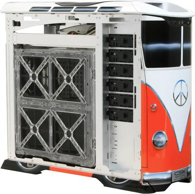 Alt view image 10 of 14 - Cooler Master Stacker 830 CX-830SGWO-01-GP Color Aluminum ATX Full Tower CSX Limited Edition Shag Wagon Orange Computer Case