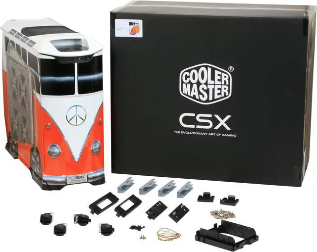 Alt view image 14 of 14 - Cooler Master Stacker 830 CX-830SGWO-01-GP Color Aluminum ATX Full Tower CSX Limited Edition Shag Wagon Orange Computer Case