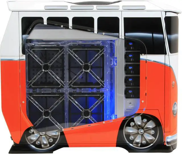 Alt view image 5 of 14 - Cooler Master Stacker 830 CX-830SGWO-01-GP Color Aluminum ATX Full Tower CSX Limited Edition Shag Wagon Orange Computer Case