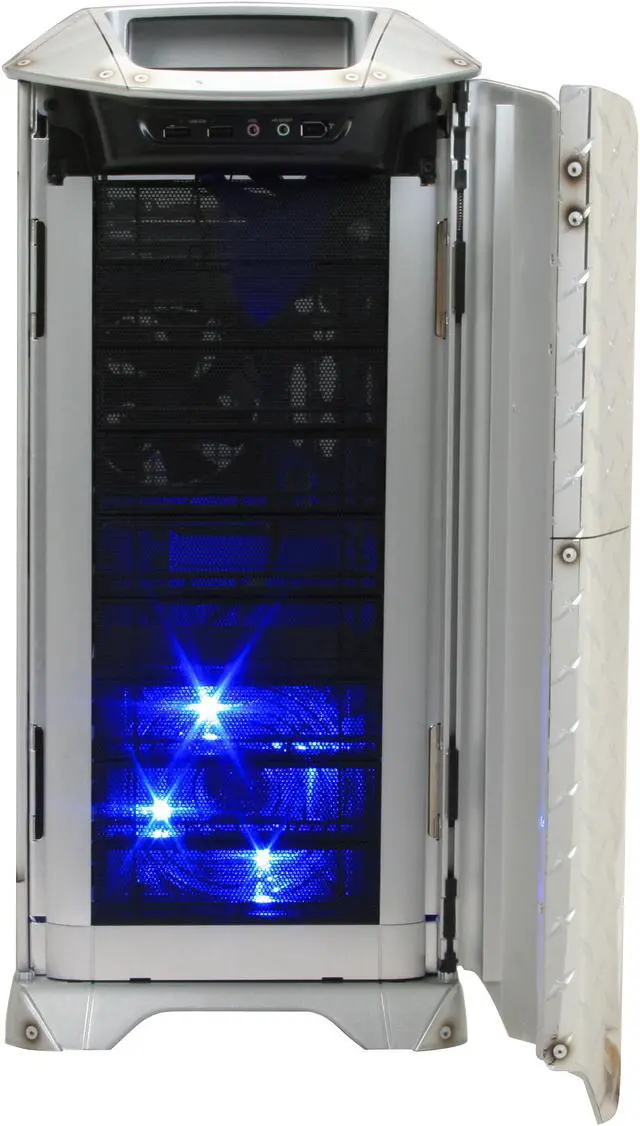 Alt view image 4 of 14 - Cooler Master Stacker 830 CX-830DMSK-01-GP Color Aluminum ATX Full Tower CSX Limited Edition Diamond Plate Skulls Computer Case