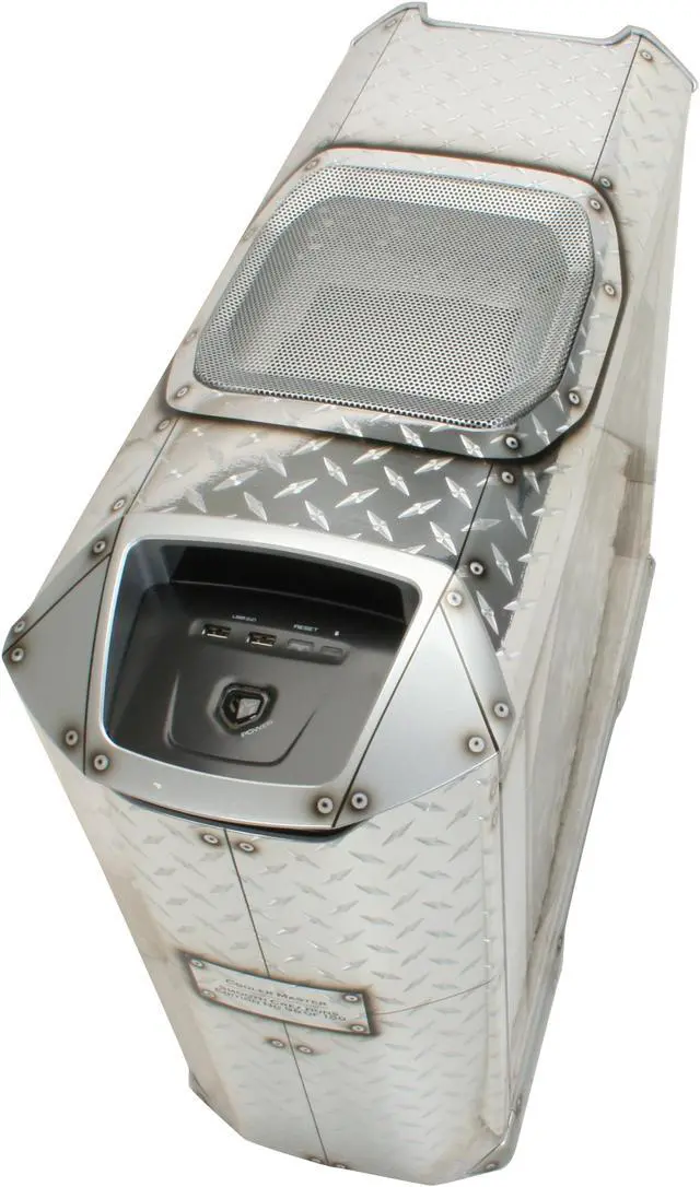 Alt view image 11 of 14 - Cooler Master Stacker 830 CX-830DMSK-01-GP Color Aluminum ATX Full Tower CSX Limited Edition Diamond Plate Skulls Computer Case