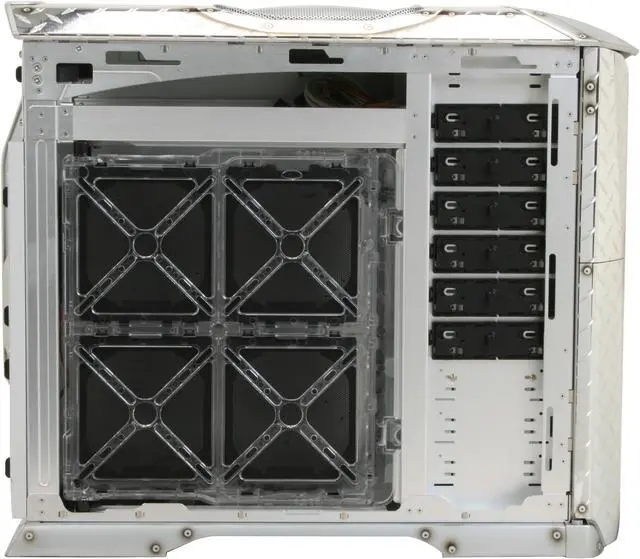 Alt view image 8 of 14 - Cooler Master Stacker 830 CX-830DMSK-01-GP Color Aluminum ATX Full Tower CSX Limited Edition Diamond Plate Skulls Computer Case