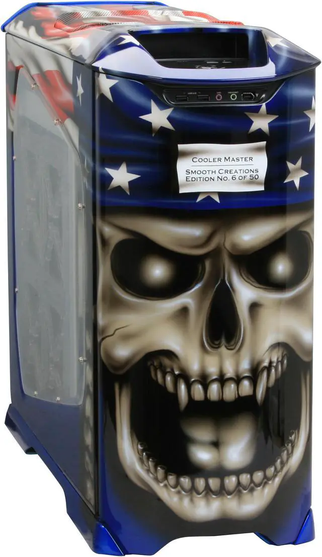 Main image of Cooler Master Stacker 830 CX-830DSPD-01-GP Color Aluminum ATX Full Tower CSX Limited Edition Diamond Plate Skulls Computer Case