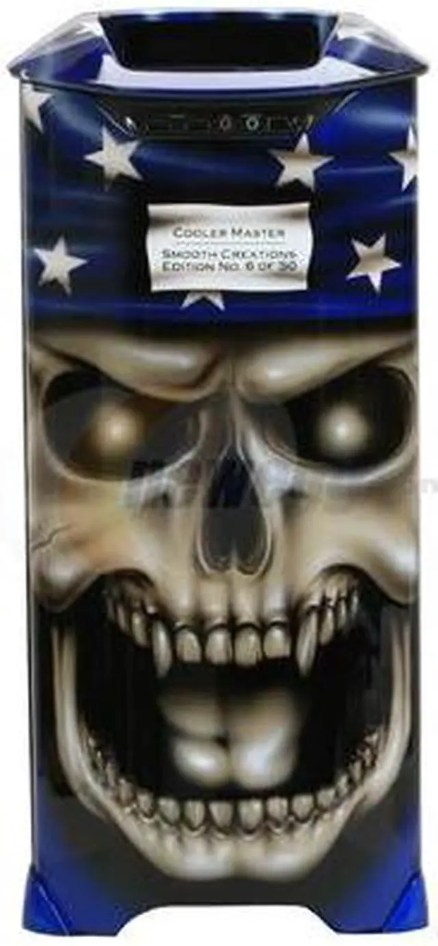 Alt view image 2 of 14 - Cooler Master Stacker 830 CX-830DSPD-01-GP Color Aluminum ATX Full Tower CSX Limited Edition Diamond Plate Skulls Computer Case