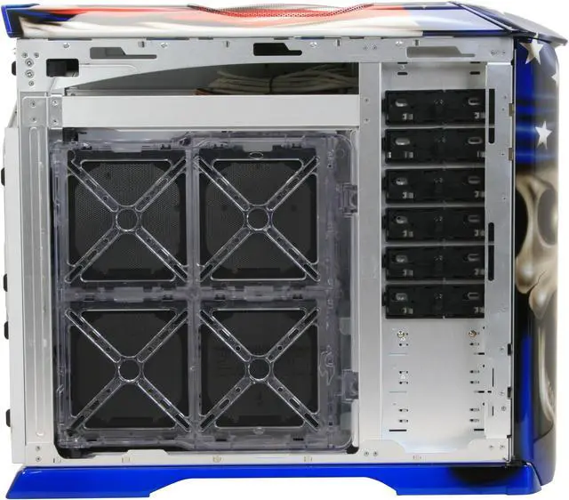 Alt view image 8 of 14 - Cooler Master Stacker 830 CX-830DSPD-01-GP Color Aluminum ATX Full Tower CSX Limited Edition Diamond Plate Skulls Computer Case