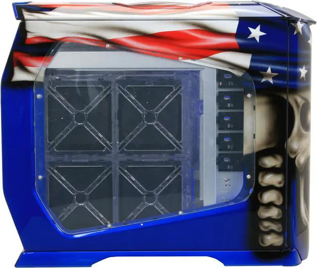 Alt view image 5 of 14 - Cooler Master Stacker 830 CX-830DSPD-01-GP Color Aluminum ATX Full Tower CSX Limited Edition Diamond Plate Skulls Computer Case
