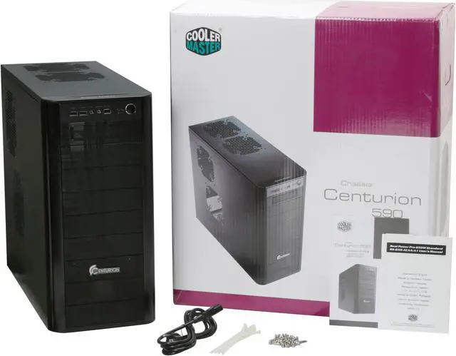 Alt view image 11 of 11 - Cooler Master Centurion 590 RC-590-KKR2-GP Black SECC / ABS ATX Mid Tower Computer Case 650W Power Supply