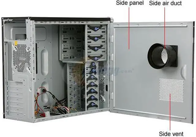 Alt view image 5 of 11 - Cooler Master Elite RC-332-KKN1-GP Black SECC ATX Mid Tower Computer Case