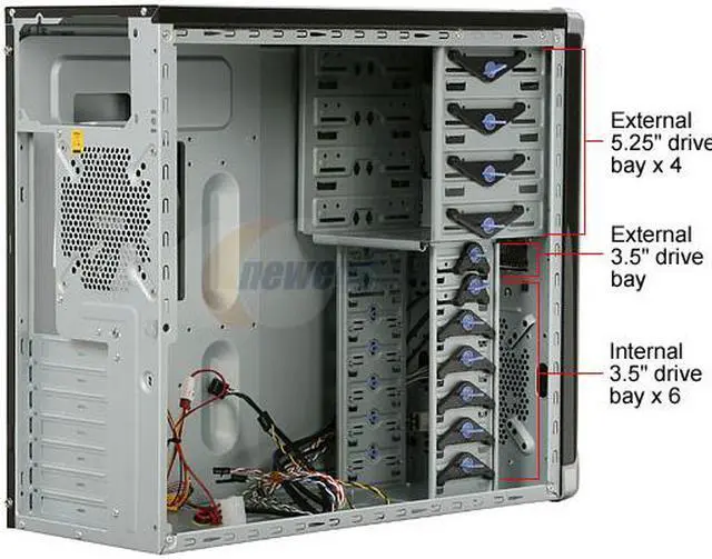Alt view image 6 of 11 - Cooler Master Elite RC-332-KKN1-GP Black SECC ATX Mid Tower Computer Case