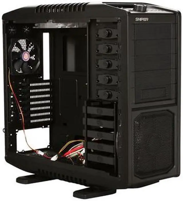 Alt view image 7 of 10 - CM Storm Sniper - Gaming Mid Tower Computer Case with Fan Controller and LED Light Switch