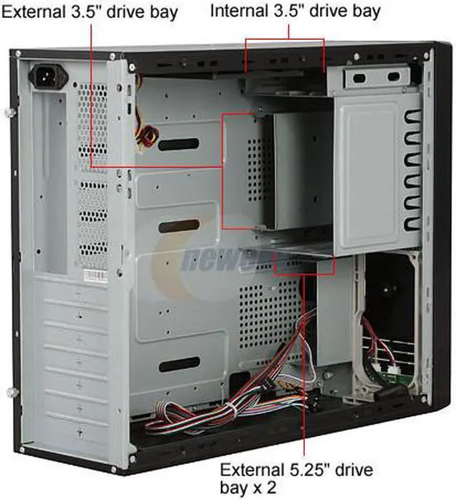 Alt view image 6 of 13 - Cooler Master Elite 360 RC-360-KKN1-GP Black Steel / Plastic ATX Mini Tower Computer Case