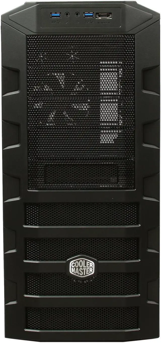 Alt view image 2 of 9 - Cooler Master HAF 922 - High Air Flow Mid Tower Computer Case with USB 3.0 and All-Black Interior