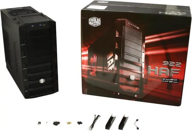 Alt view image 9 of 9 - Cooler Master HAF 922 - High Air Flow Mid Tower Computer Case with USB 3.0 and All-Black Interior