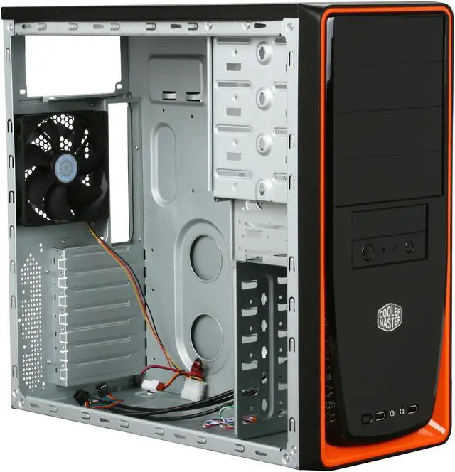 Alt view image 7 of 9 - Cooler Master Elite RC-310-OWN1-GP Black SECC ATX Mid Tower Computer Case