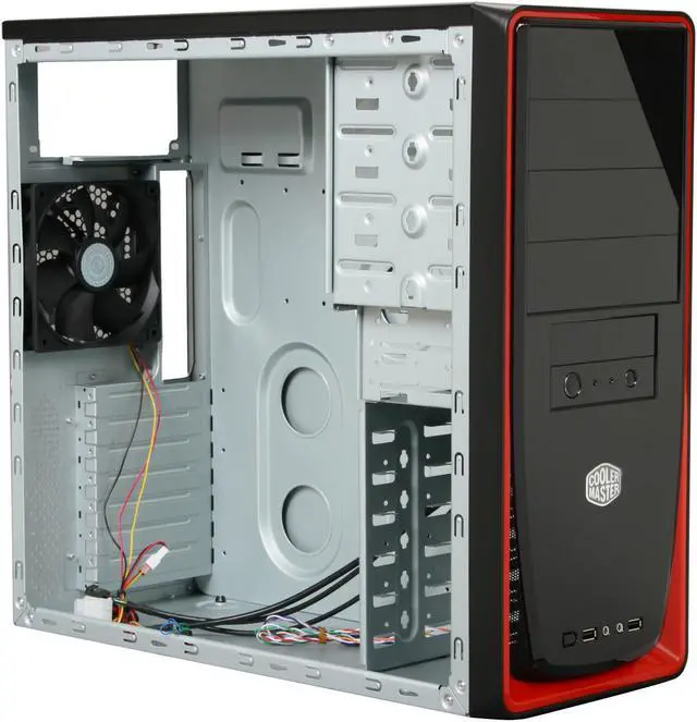 Alt view image 7 of 9 - Cooler Master Elite 310 RC-310-RWN1-GP Black / Red SECC ATX Mid Tower Computer Case