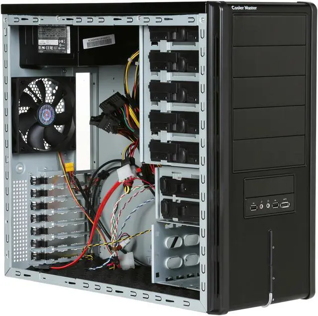 Alt view image 7 of 9 - Cooler Master Sileo 500 RC-500-KKR3-GP Black Aluminum Bezel, SECC Body ATX Mid Tower Computer Case 500W Power Supply