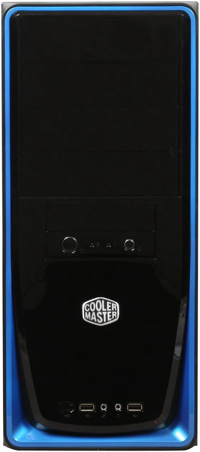 Alt view image 2 of 9 - Cooler Master Elite 310 RC-310-BKR2-GP Black with blue front panel Steel Body / ABS plastic front bezel ATX Mid Tower Computer Case 420W Power Supply