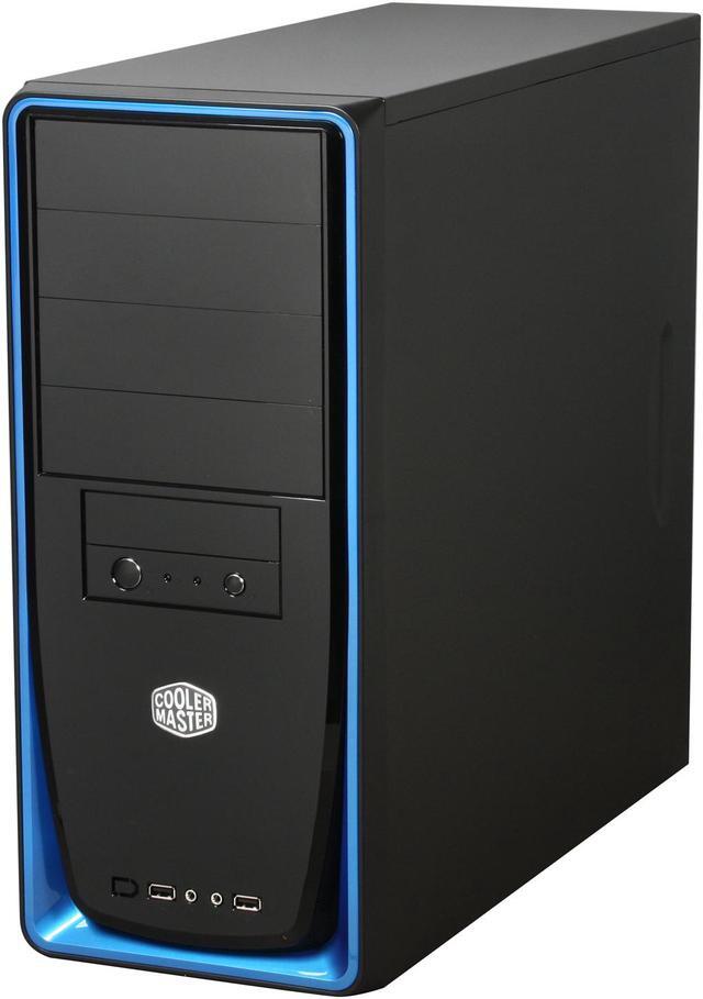 Alt view image 3 of 9 - Cooler Master Elite 310 RC-310-BKR2-GP Black with blue front panel Steel Body / ABS plastic front bezel ATX Mid Tower Computer Case 420W Power Supply