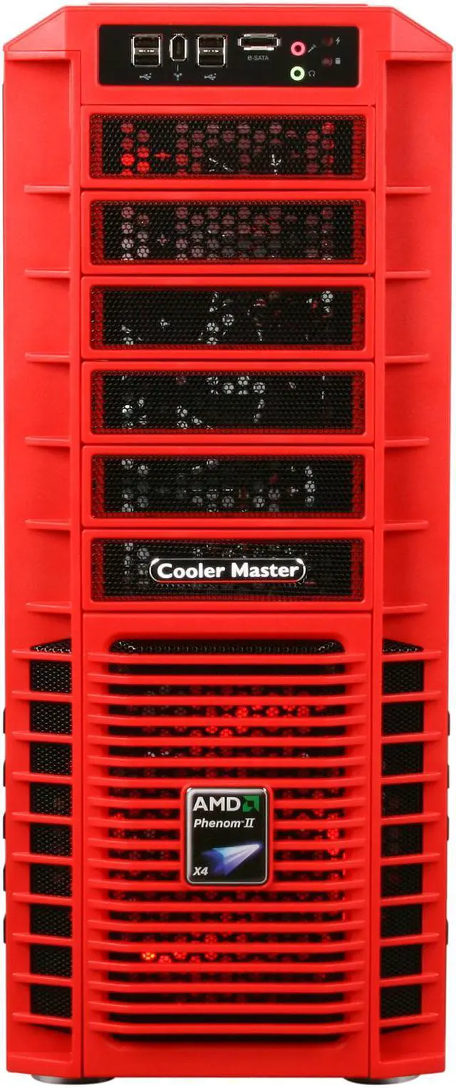 Alt view image 2 of 10 - Cooler Master HAF 932 AMD Limited Edition AM-932-RWN1-GP Red Steel / Plastic / Mesh bezel ATX Full Tower Computer Case