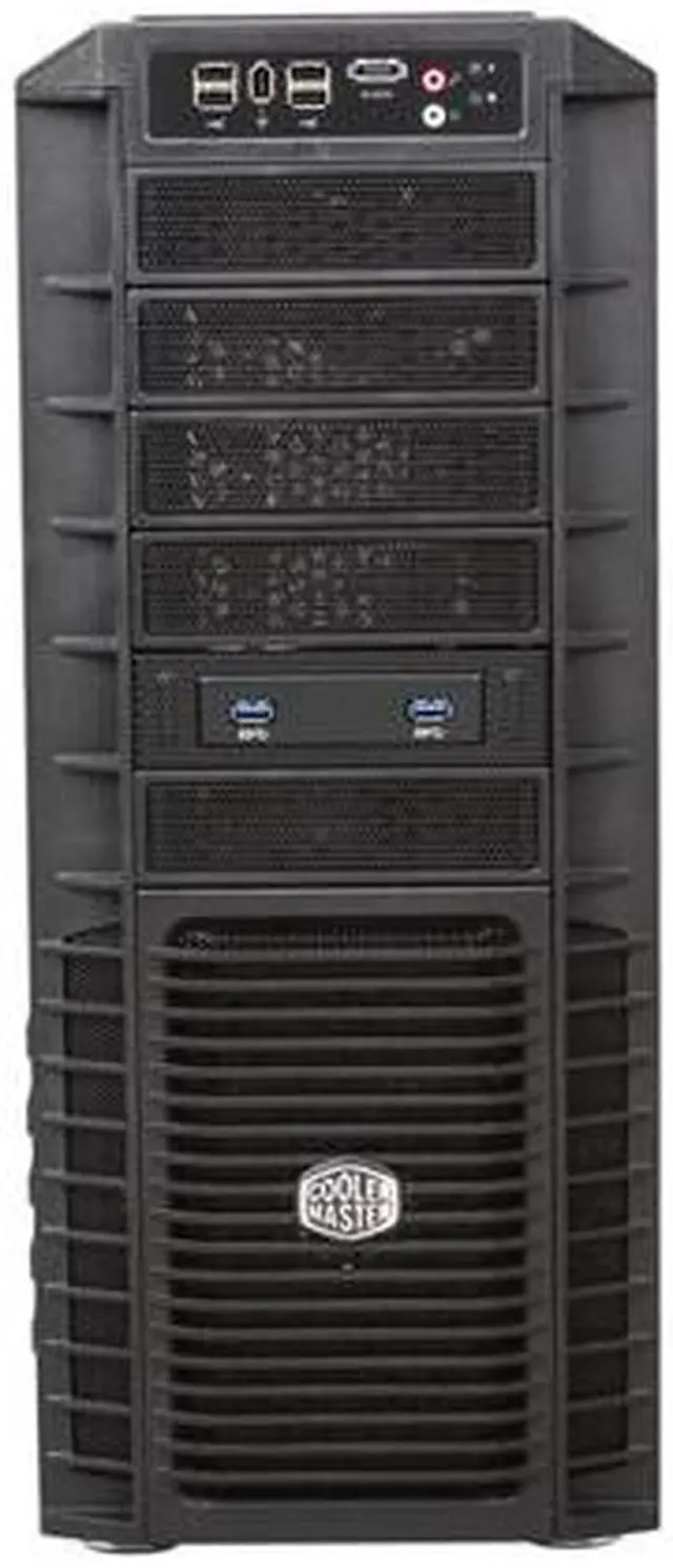 Alt view image 2 of 10 - Cooler Master HAF 932 Advanced Blue Edition - High Air Flow Full Tower Computer Case with USB 3.0 and All-Black Interior