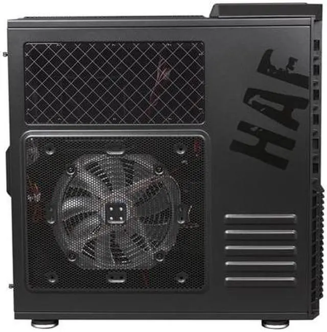 Alt view image 4 of 10 - Cooler Master HAF 932 Advanced Blue Edition - High Air Flow Full Tower Computer Case with USB 3.0 and All-Black Interior