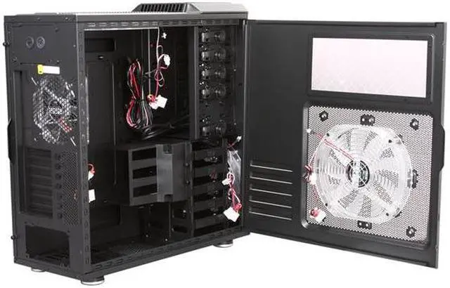Alt view image 5 of 10 - Cooler Master HAF 932 Advanced Blue Edition - High Air Flow Full Tower Computer Case with USB 3.0 and All-Black Interior