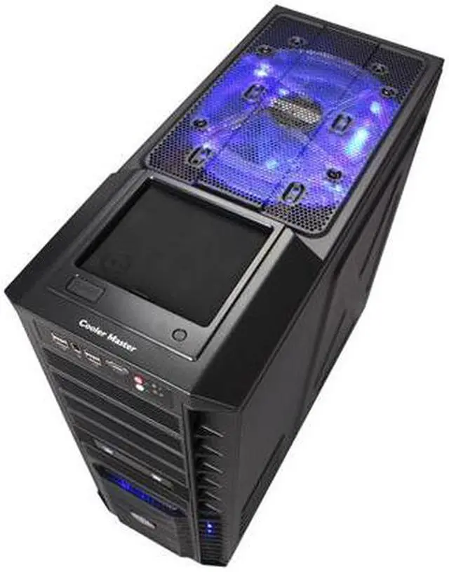 Alt view image 8 of 10 - Cooler Master HAF 932 Advanced Blue Edition - High Air Flow Full Tower Computer Case with USB 3.0 and All-Black Interior