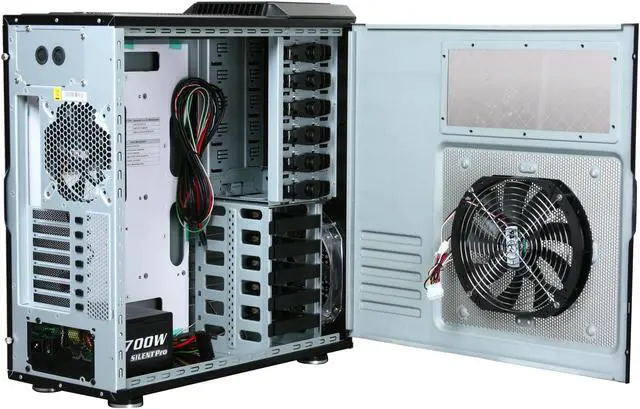 Alt view image 5 of 10 - Cooler Master HAF 932 RC-932-KKA700 Black Steel ATX Full Tower Computer Case 700W Power Supply