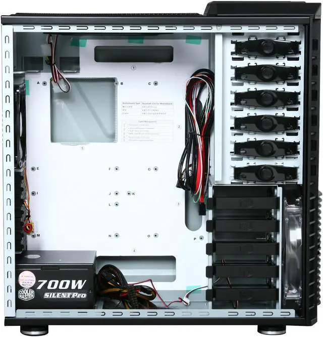 Alt view image 6 of 10 - Cooler Master HAF 932 RC-932-KKA700 Black Steel ATX Full Tower Computer Case 700W Power Supply