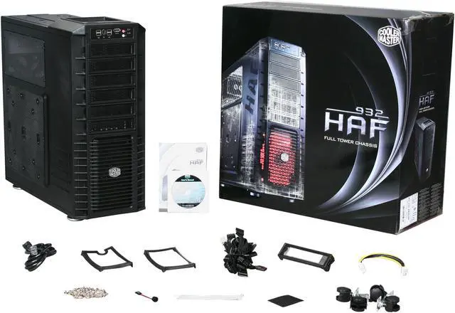 Alt view image 10 of 10 - Cooler Master HAF 932 RC-932-KKA700 Black Steel ATX Full Tower Computer Case 700W Power Supply