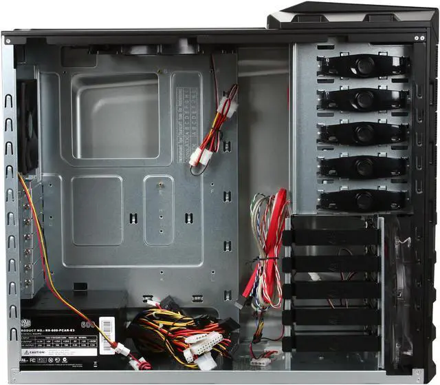 Alt view image 6 of 10 - Cooler Master HAF 922 RC-922-KKR600 Black Steel / Plastic and Mesh Bezel ATX Mid Tower Computer Case 600W Power Supply