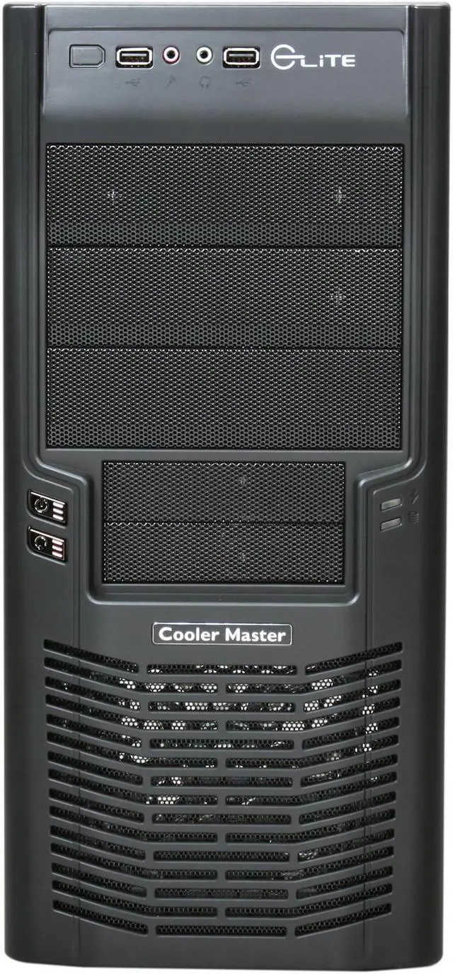Alt view image 2 of 9 - Cooler Master Elite 430 - Mid Tower Computer Case with All-Black Interior and Windowed Side Panel