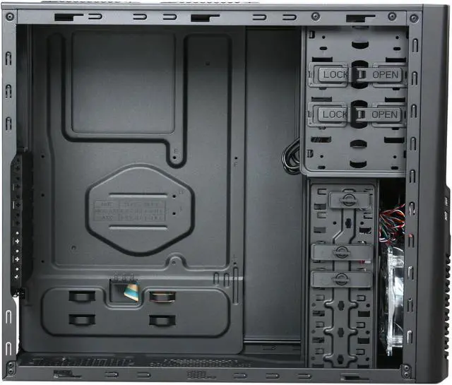 Alt view image 6 of 9 - Cooler Master Elite 430 - Mid Tower Computer Case with All-Black Interior and Windowed Side Panel