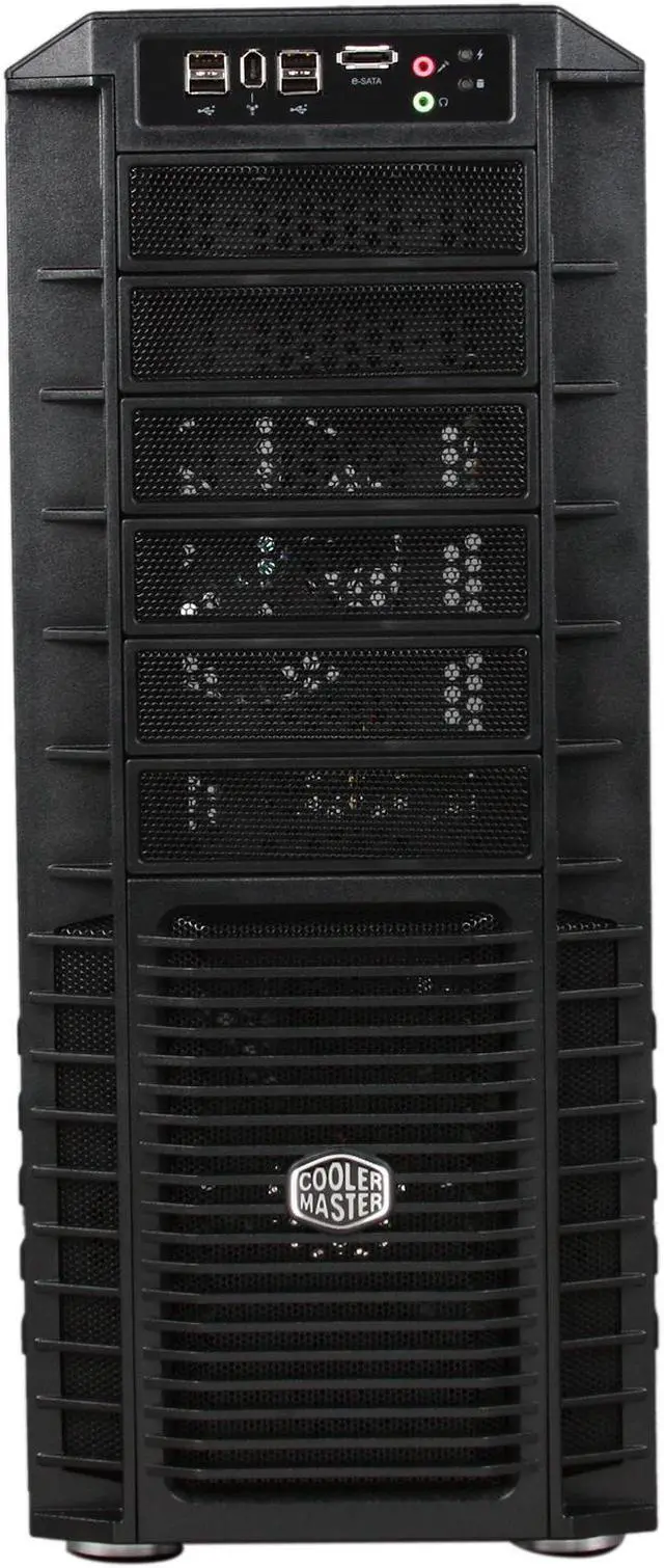 Alt view image 2 of 10 - Cooler Master HAF 932 Black RC-932-KWN3 Black Steel ATX Full Tower Computer Case with Side window