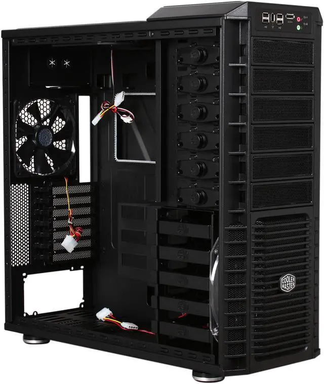 Alt view image 7 of 10 - Cooler Master HAF 932 Black RC-932-KWN3 Black Steel ATX Full Tower Computer Case with Side window