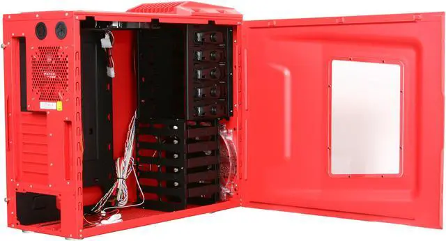 Alt view image 5 of 10 - Cooler Master HAF 922 Red RC-922M-RWN2-GP Red Steel ATX Mid Tower Computer Case
