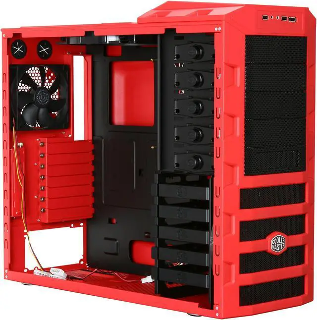 Alt view image 7 of 10 - Cooler Master HAF 922 Red RC-922M-RWN2-GP Red Steel ATX Mid Tower Computer Case