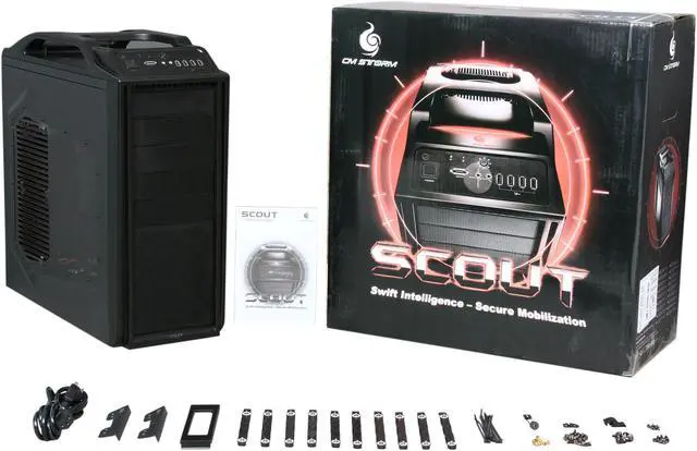 Alt view image 8 of 8 - Cooler Master Storm Scout SGC-2000-KKA3-GP Black Steel / Plastic ATX Mid Tower Computer Case w/ Cooler Master RS700-PCAAE3-US 700W Power Supply